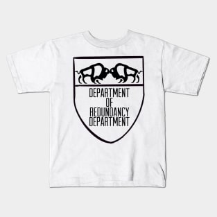 Redundancy Department Graphic Logo (Black) Kids T-Shirt